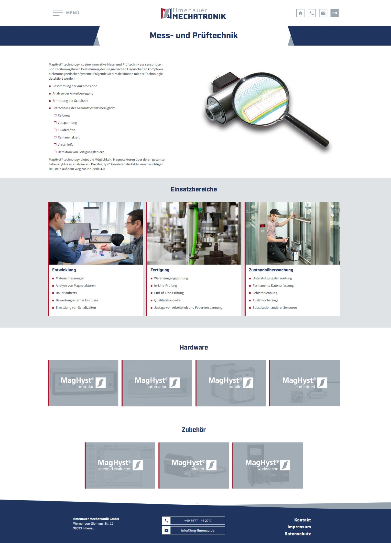 IMG Ilmenau Website - Mess und Prüftechnik